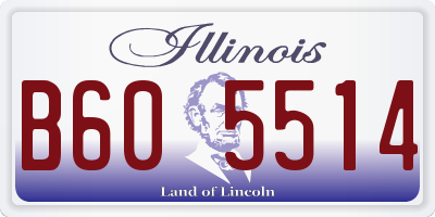 IL license plate B605514