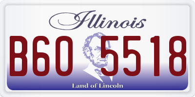 IL license plate B605518