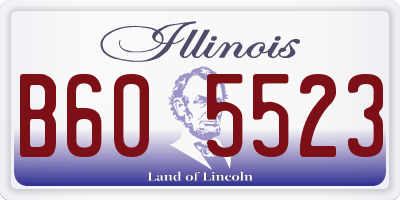 IL license plate B605523