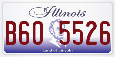 IL license plate B605526