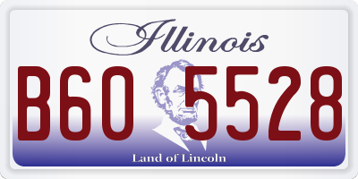 IL license plate B605528