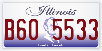 IL license plate B605533