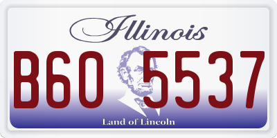 IL license plate B605537