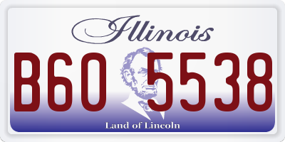 IL license plate B605538