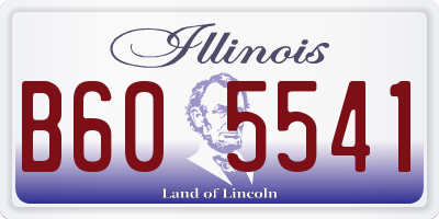 IL license plate B605541