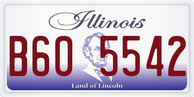 IL license plate B605542