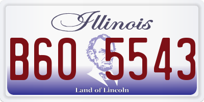 IL license plate B605543