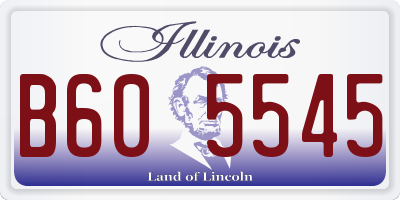 IL license plate B605545