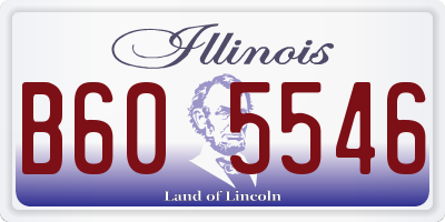 IL license plate B605546