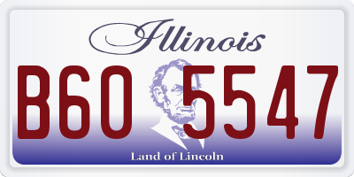 IL license plate B605547