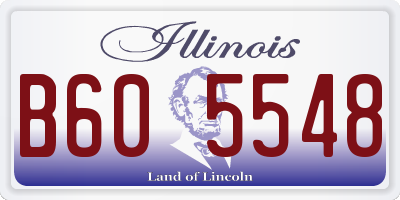 IL license plate B605548