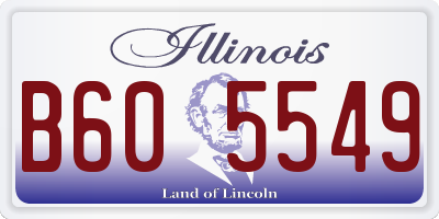 IL license plate B605549