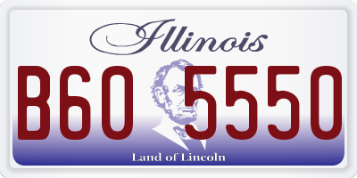 IL license plate B605550