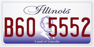 IL license plate B605552