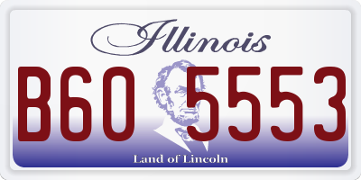 IL license plate B605553