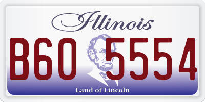 IL license plate B605554