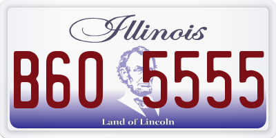 IL license plate B605555