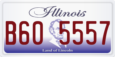 IL license plate B605557