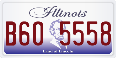 IL license plate B605558