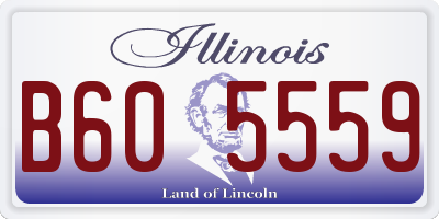 IL license plate B605559