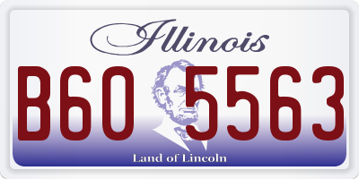 IL license plate B605563