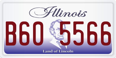 IL license plate B605566