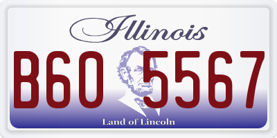 IL license plate B605567
