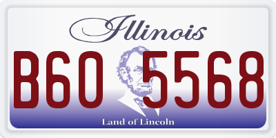 IL license plate B605568