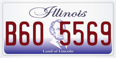 IL license plate B605569