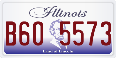 IL license plate B605573