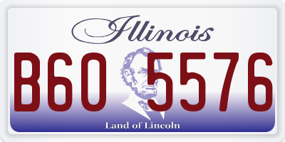 IL license plate B605576