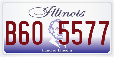 IL license plate B605577