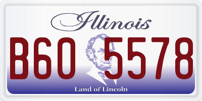 IL license plate B605578