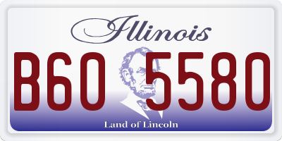 IL license plate B605580