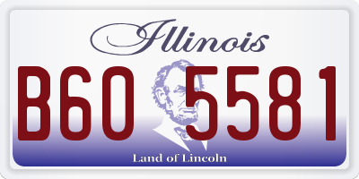 IL license plate B605581