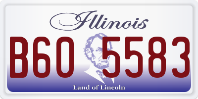 IL license plate B605583