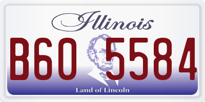 IL license plate B605584