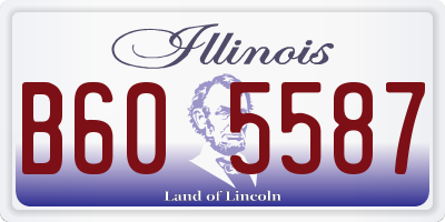 IL license plate B605587