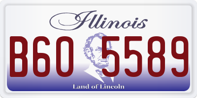 IL license plate B605589