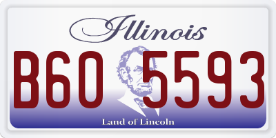 IL license plate B605593