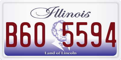 IL license plate B605594