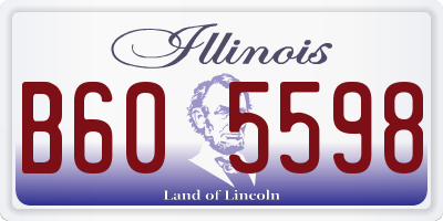 IL license plate B605598