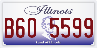 IL license plate B605599