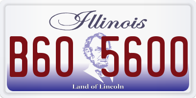 IL license plate B605600