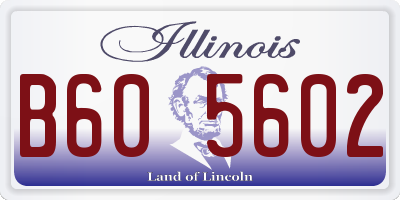 IL license plate B605602
