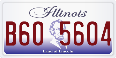 IL license plate B605604