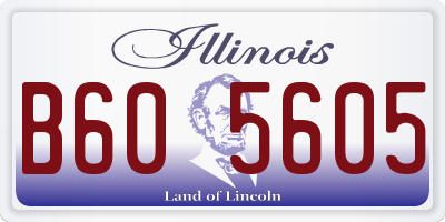 IL license plate B605605