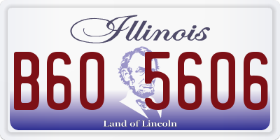 IL license plate B605606