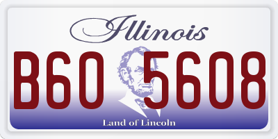 IL license plate B605608