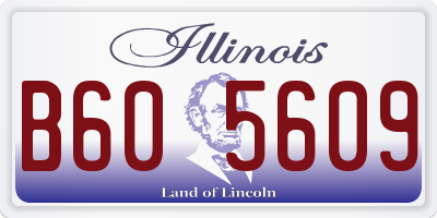 IL license plate B605609